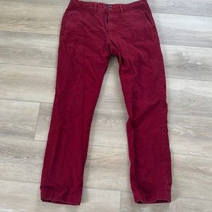 Red Jcrew Sutton Pants - 32/32 like new